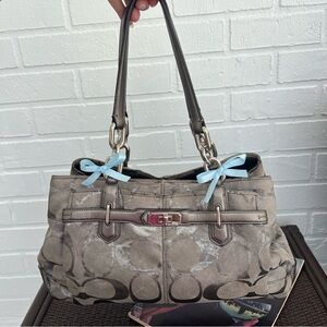 Y2K Coach Chelsea Patina Signature Jayden Purse 🩶